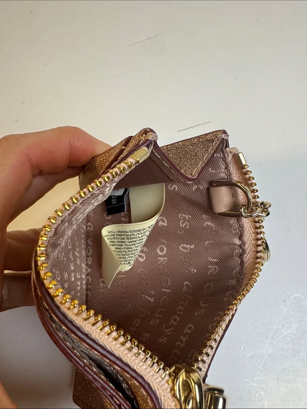 Kate Spade Burgess court rosegold coin purse card holder